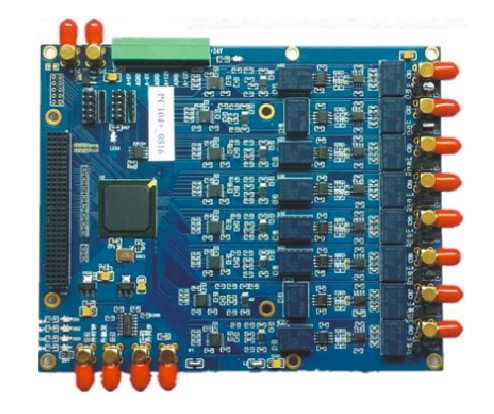 2、輸入量程：±1V、±10V 3、轉(zhuǎn)換精度：16bits 4、采樣速率：100Kspa，外時鐘：50Kspa 5、采樣率：100K、50K、20K、10K、5K、2K、1K（ADC為1Mspa，降額使用）6、A/D轉(zhuǎn)換器個數(shù)：8片 7、通道數(shù)：并行8通道 8、采集方式：同步采集
 9、觸發(fā)方式：內(nèi)觸發(fā)、模擬外觸發(fā)